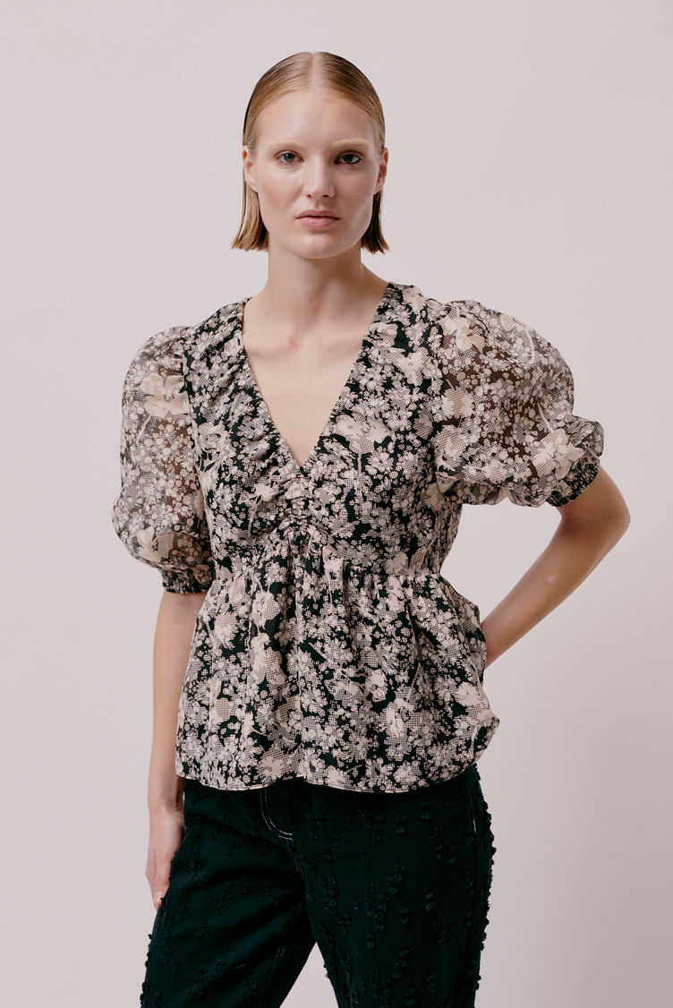 Hofmann Copenhagen Flora Blouse - Black Print